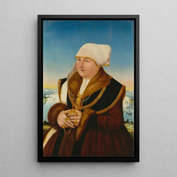 Portrait of a lady from the Stralenberg family - Conrad Faber von Kreuznach — framed artwork on a wall