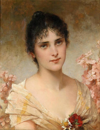 Girl with Flowers - Conrad Kiesel — artwork view