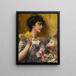 Homage to Flowers - Conrad Kiesel — framed artwork on a wall