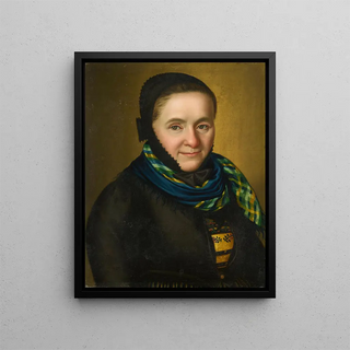 Portrait of Kreszentia Faller née Keler 1796-1832 - Conrad Neukam — framed artwork on a wall