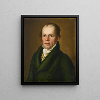 Portrait of Nicolas Faller 1789-1865 - Conrad Neukam — framed artwork on a wall