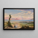 The Valley of Mexico with the two volcanoes Popocatépetl and Iztaccíhuatl in the distance - Conrad Wise Chapman — framed artwork on a wall
