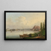 View of Koblenz with Ehrenbreitstein Fortress - Conrad Zick — framed artwork on a wall