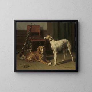 Hunters' Companions - Conradijn Cunaeus — framed artwork on a wall