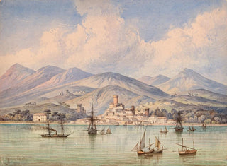 View of the Mole of Gaeta - Consalvo Carelli — artwork view