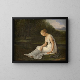 La Mélancolie - Constance Marie Charpentier — framed artwork on a wall