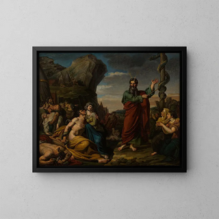 The Brazen Serpent - Constant Louis Félix Smith — framed artwork on a wall