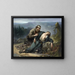North and South Reconnaissance Painting - Constant Mayer — framed artwork on a wall