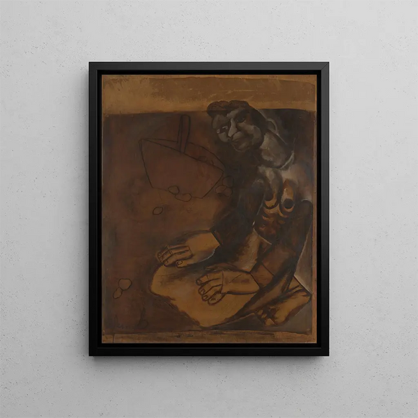 Harvesting potatoes - Constant Permeke — framed artwork on a wall