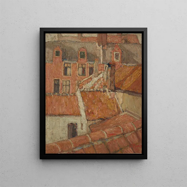 Toits à Ostende - Constant Permeke — framed artwork on a wall
