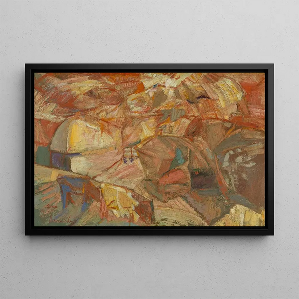 La Moisson dans le Devonshire - Constant Permeke — framed artwork on a wall