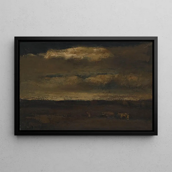 Dark Landscape Painting - Constant Permeke — framed artwork on a wall