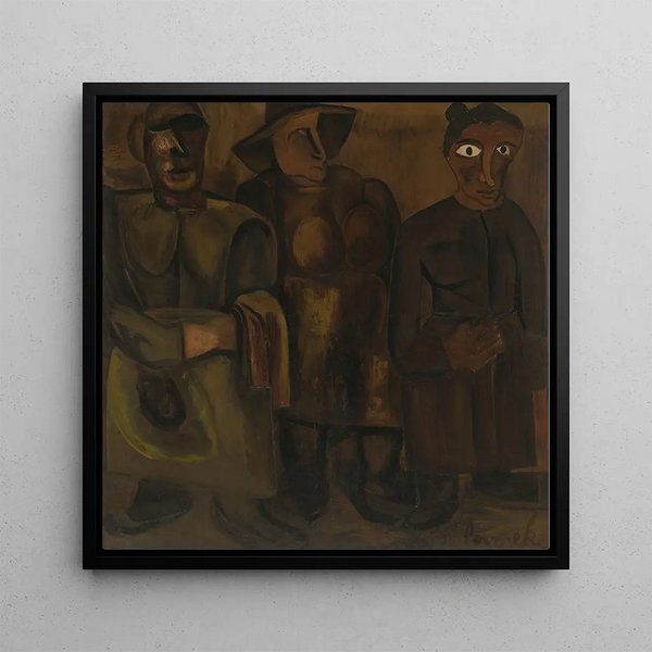 Three Peasant Women - Constant Permeke — framed artwork on a wall
