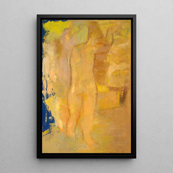 Yellow Nude Painting - Constant Permeke — framed artwork on a wall