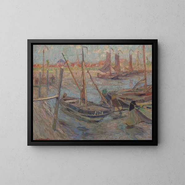 Havendok in Ghent-Terneuzen - Constant Permeke — framed artwork on a wall