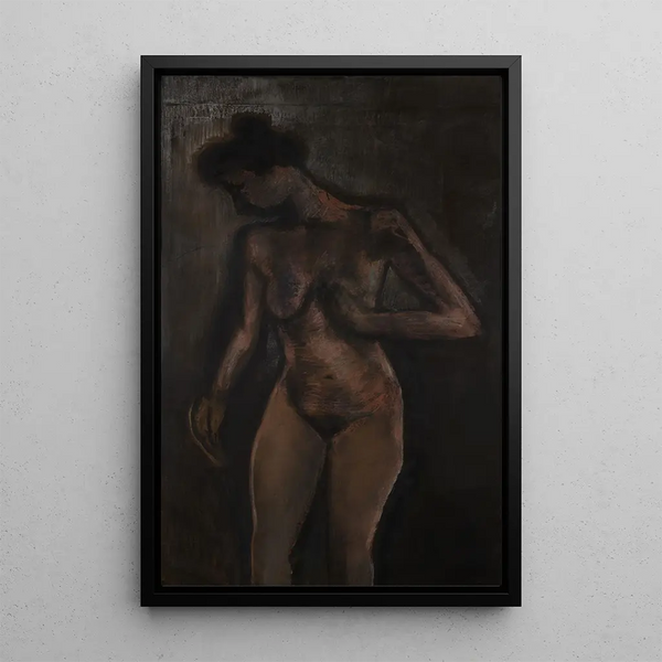 Nude with Bun - Constant Permeke — framed artwork on a wall
