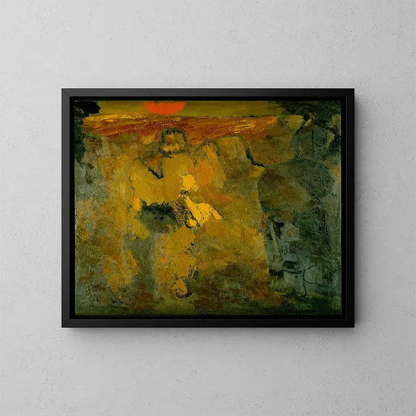 Unfinished Landscape Painting - Constant Permeke — framed artwork on a wall