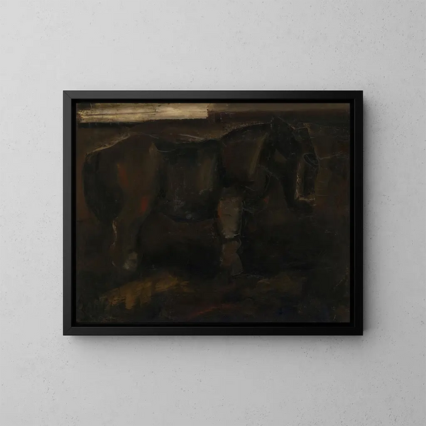 Old draft horse painting - Constant Permeke — framed artwork on a wall