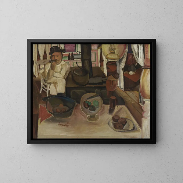 Pastry Stand Painting - Constant Permeke — framed artwork on a wall