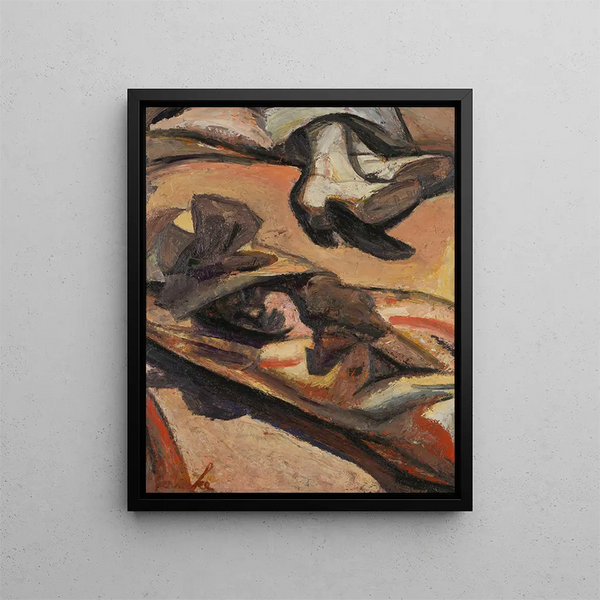 Beach at Devonshire - Constant Permeke — framed artwork on a wall