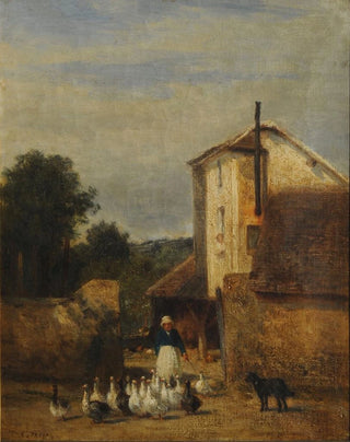 La gardeuse d'oies - Constant Troyon — artwork view