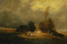 Landscape Painting with Storm - Constant Troyon — artwork view
