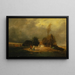 Landscape Painting with Storm - Constant Troyon — framed artwork on a wall