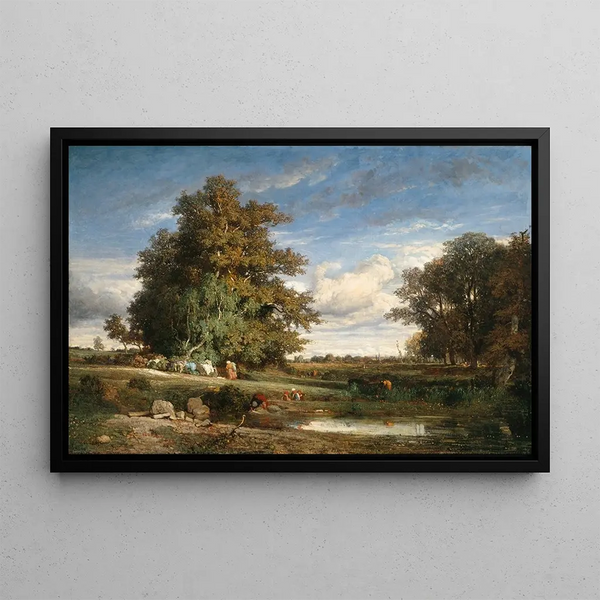 Le Marais - Constant Troyon — framed artwork on a wall