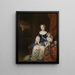 Young woman with child - Constantijn Netscher — framed artwork on a wall