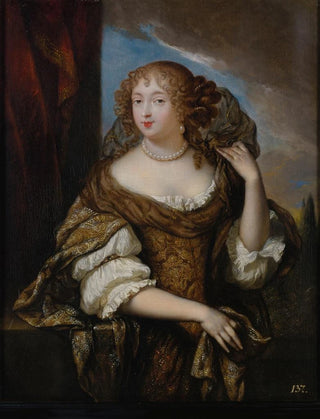 Portrait painting of a lady - Constantijn Netscher — artwork view