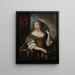 Portrait painting of a lady - Constantijn Netscher — framed artwork on a wall