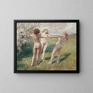 Spring Painting - Constantin Damianos — framed artwork on a wall