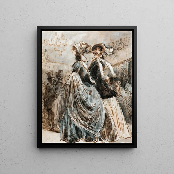 at the promenade - Constantin Guys — framed artwork on a wall