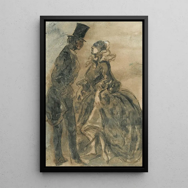 Reproduction of the painting Couple - Constantin Guys