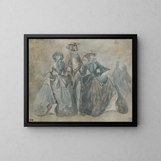 Les Anglais à Paris - Constantin Guys — framed artwork on a wall