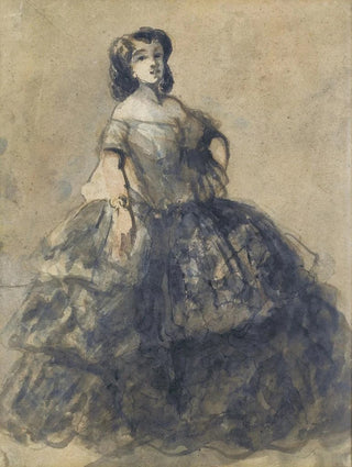 Young woman in crinoline - Constantin Guys — artwork view