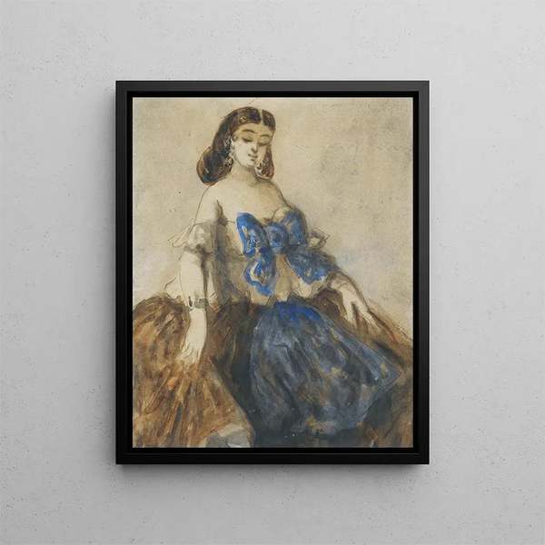 The Blue Knot - Constantin Guys — framed artwork on a wall