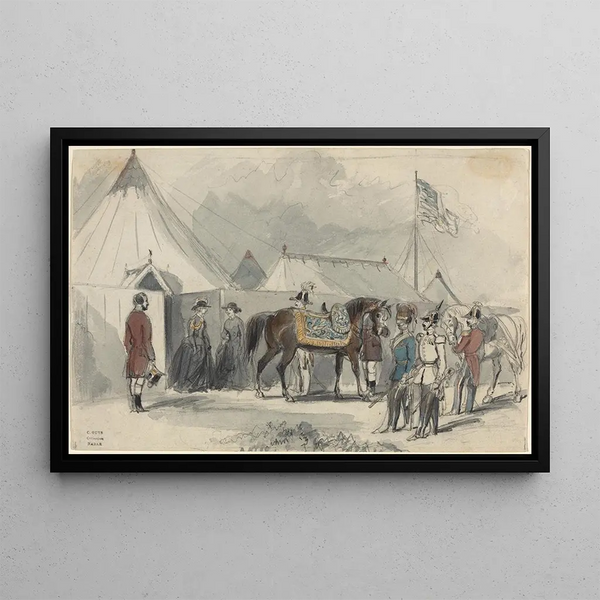 La Reine - Constantin Guys — framed artwork on a wall