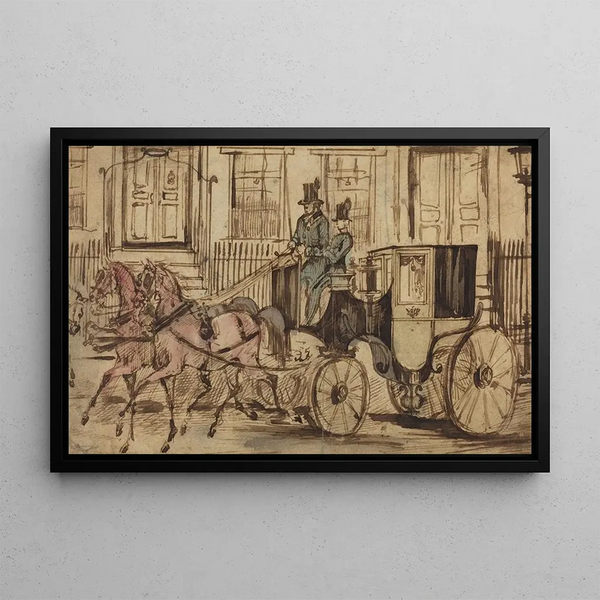 Les Rouans fraises - Constantin Guys — framed artwork on a wall