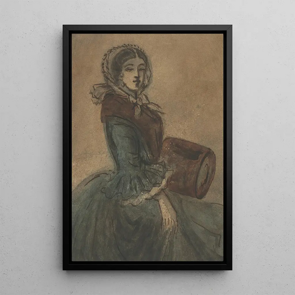 Reproduction of the painting Woman with muff - Constantin Guys