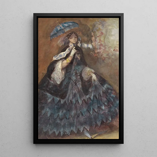 Reproduction of the painting Woman with Parasol - Constantin Guys