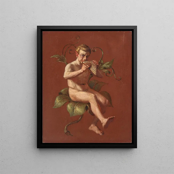 Faune - Constantin Hansen — framed artwork on a wall