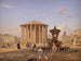 Piazza de la Bocca della Verità with the so-called Temple of Vesta in Rome - Constantin Hansen — artwork view