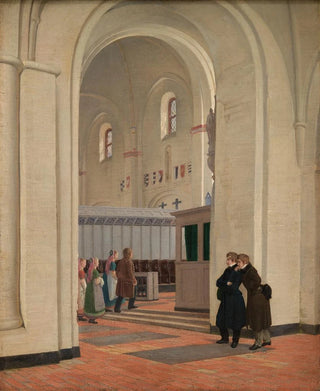 Constantin Hansen - The Interior of St Bendts Church at Ringsted.webp