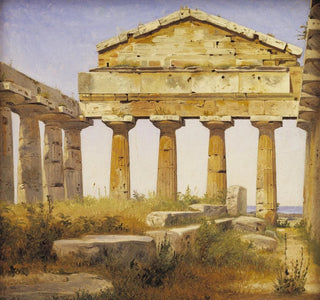 Constantin Hansen - The Temple of Athena in Paestum.webp