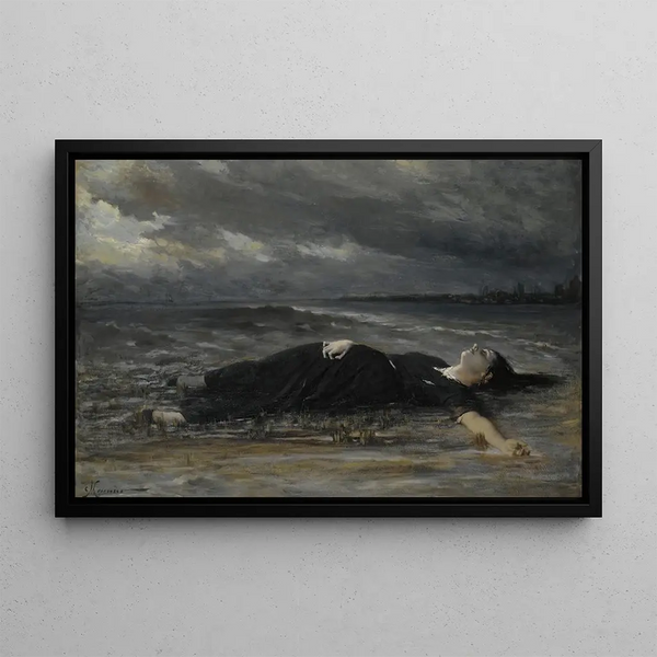 Ophelia - Constantin Meunier — framed artwork on a wall
