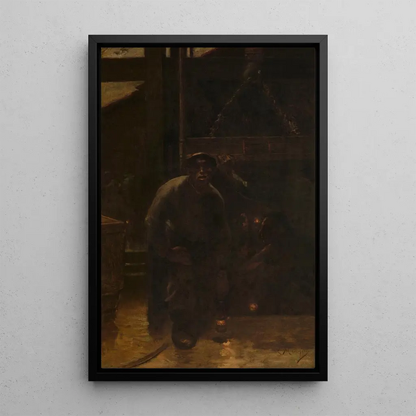 Le carreau de la mine - Constantin Meunier — framed artwork on a wall