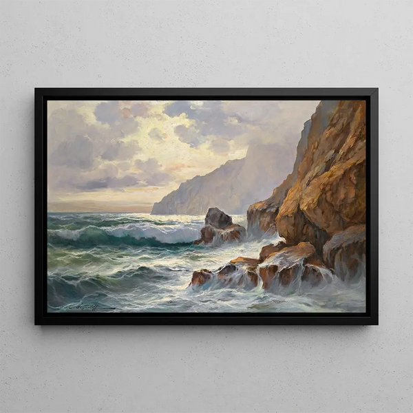 La Côte Rocheuse - Constantin Westchiloff — framed artwork on a wall