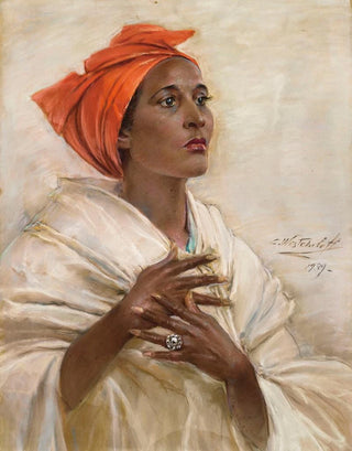 Woman with a Red Tie - Constantin Westchiloff — artwork view