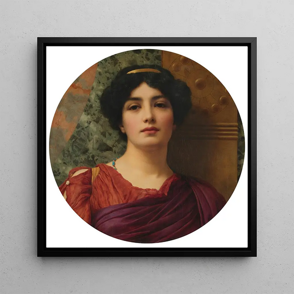 Contemplation - John William Godward — framed artwork on a wall